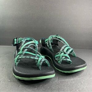 Chaco Hiking Sandal Womens 7 Blue Aztec ZX/2 Classic Strappy Casual Comfort